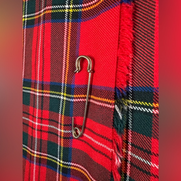 Vintage Land’s End Tartan Plaid Wool Kilt Wrap Skirt Made in Ireland 🇮🇪 - Picture 11 of 15
